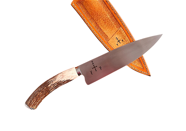 FACA - AÇO 440C - 8" - CABO CHIFRE CERVO ARGENTINO