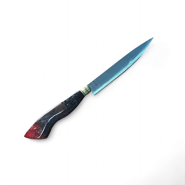FACA CHURRASCO ESPIGA OCULTA - AÇO INOX 420 - 7" - CABO HÍBRIDO