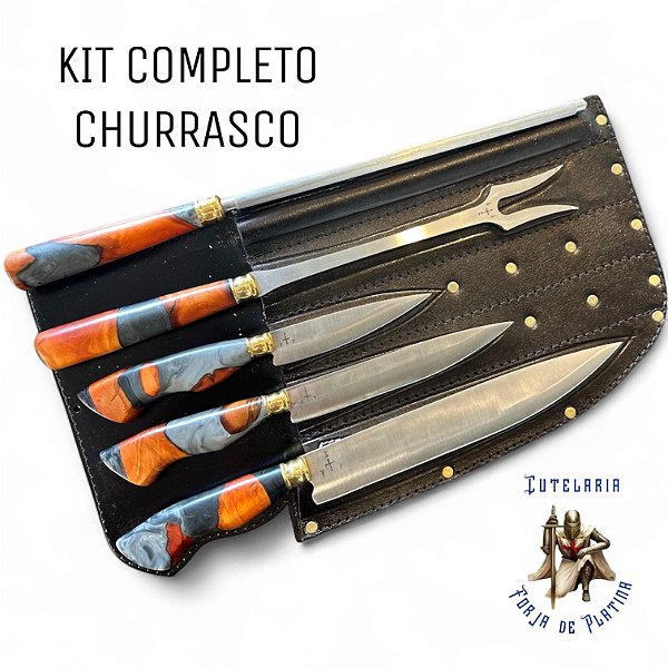 Kit Completo - Churrasco - Hibrido Cinza