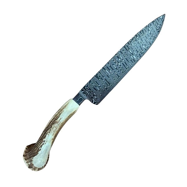 Faca 10" - Damasco Padrão Ladder com Colarinho Integral