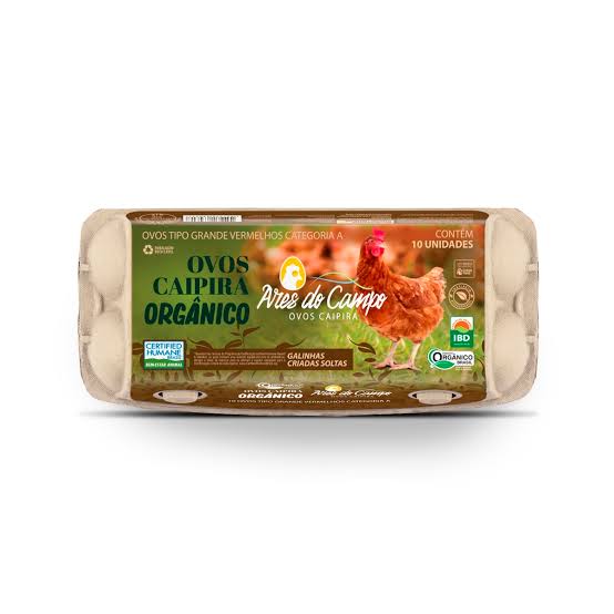 Ovo Caipira Vermelho Orgânico Tipo Grande 10 unidades