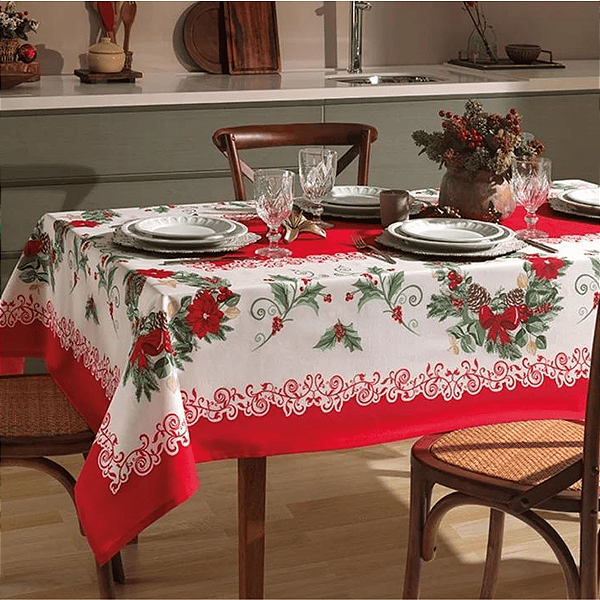 Toalha De Mesa Natal Döhler - 4 lugares - 140m x 140m