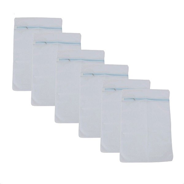 Kit 6 Protetores Para Lavar Roupas Delicadas - Saquinho G