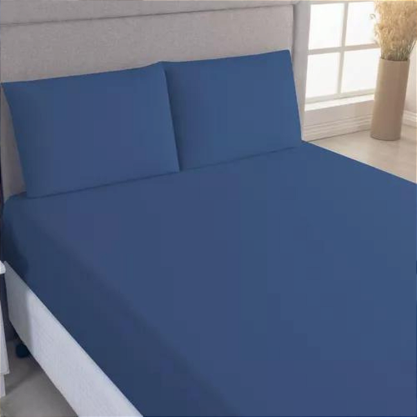 Lençol Queen Avulso 1,58mx1,98mx30cm C/Elástico 100% Algodão - Malha