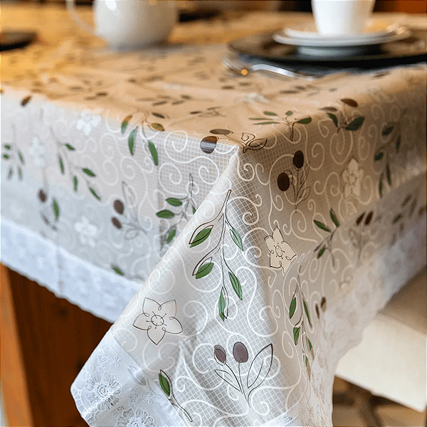 Toalha De Mesa Plástico Impermeável Quadrada 1,40mx140m