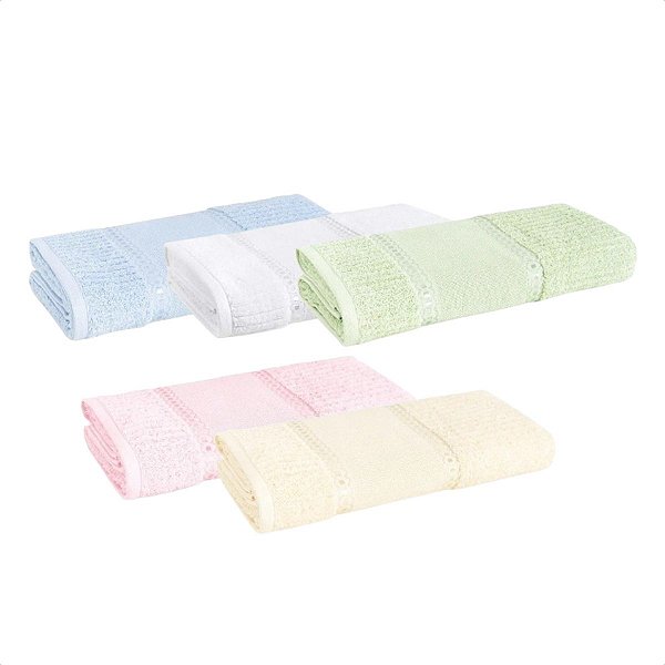Toalha De Rosto Para Bordar Passa Fitas 49 x 80 cm