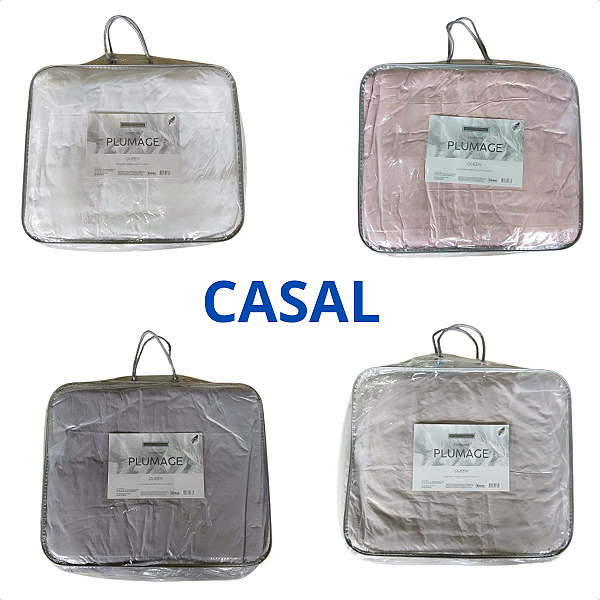 Edredom Plumage Casal 220 x 240 Toque de Pluma 400 Fios