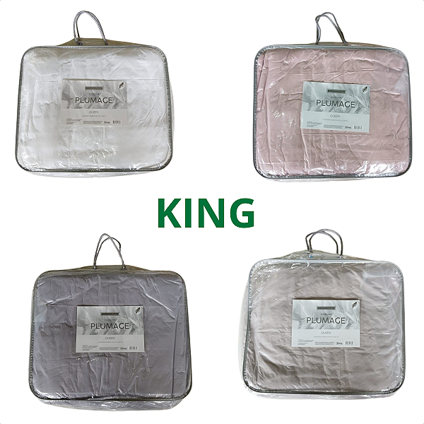 Edredom Plumage King 260 x 280 - 400 Fios Toque de Pluma
