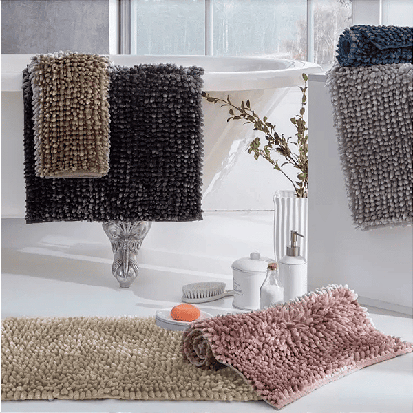 Tapete Microfibra Bouclê Paris Antiderrapante 45x65 Rozac