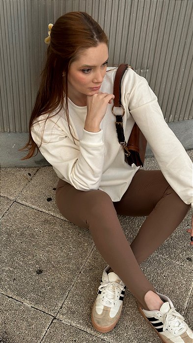 Legging Fusô Café com Leite