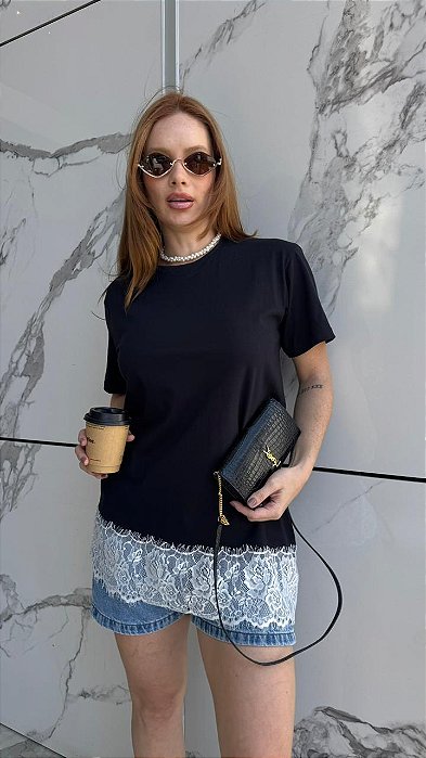 T-shirt Lily Black Off