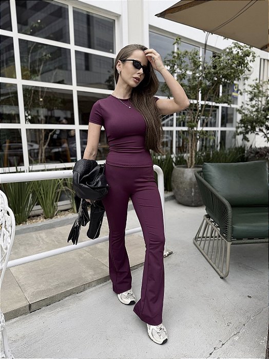 Conjunto Bailarina Vinho