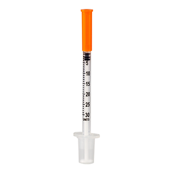 Seringa de Insulina 0,3ml com Agulha Fixa 0,25mm X 6mm (31g) Bag