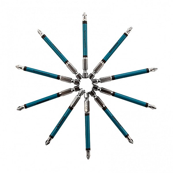 Ponteira Bits Phillips 90mm Ponta 1/4 Ph2 - 10 Peças Gross 1126356