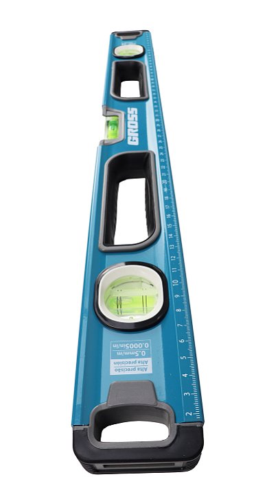 Nível De Alumínio Magnético Reforçado Gross 600mm 3 Bolhas 3425155