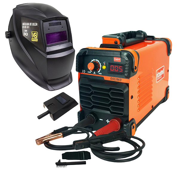 Kit Inversor P/ Solda Smi200a-220v + Máscara Ton 3 A 11 Sr1