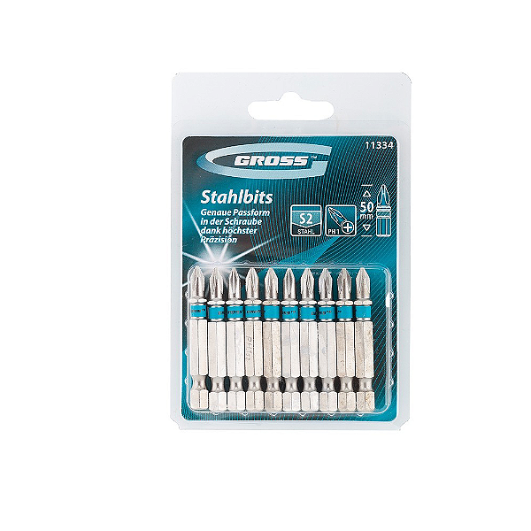 Jogo de Bits Phillips PH1 50mm Aço Rápido 1133455 – Tools World