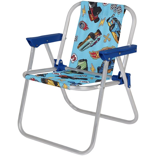 Cadeira de Praia Infantil Hot Wheels Azul Dobrável - BEL 25202