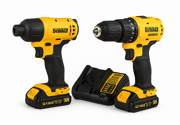 Kit Parafusadeira e Furadeira 12V Max Li-Ion Compacta Sem Fio DCK201C2-BR