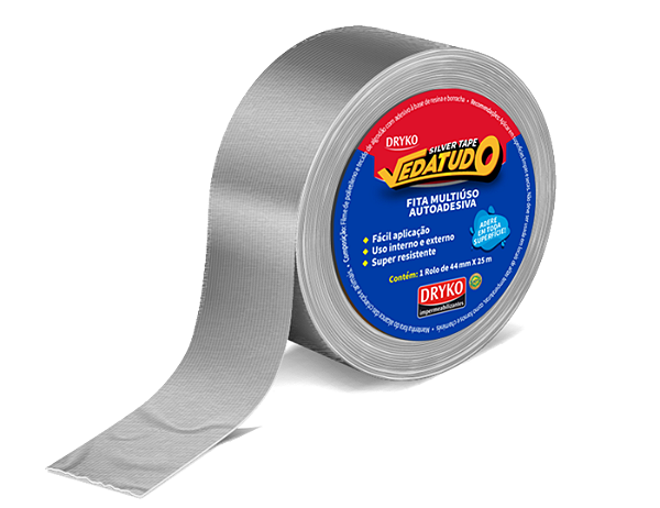 Silver Tape Vedatudo – Fita Adesiva Prateada Reforçada- DRYKO SILVER25C X