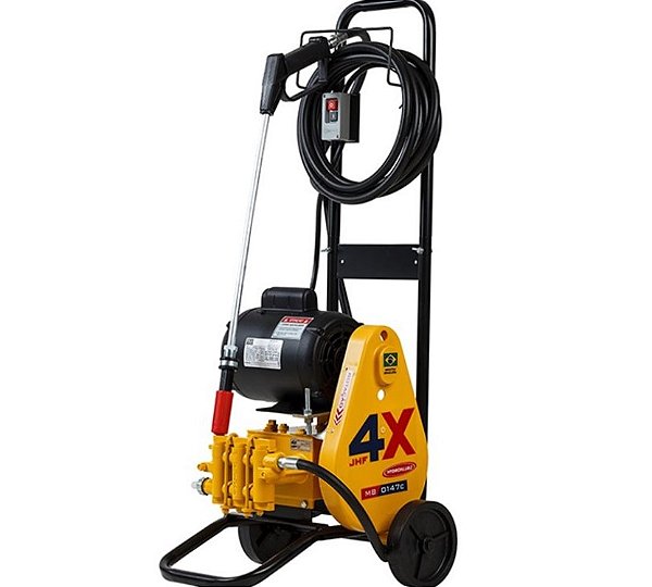 Lavadora JHF4X MB147C Motor WEG Mono 220V 450 PSI Mangueira 6 Metros - Hidromar