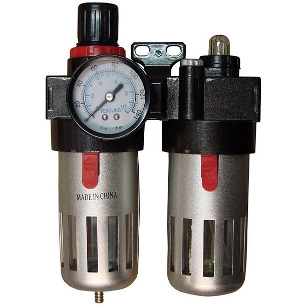 CONJUNTO LUBRIFIL 1/2" PRESSÃO MÁXIMA 10BAR 140PSI COM CAPA ALUMINIO 3363 - BREMEN