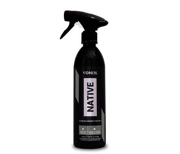 CERA LÍQUIDA COM CARNAÚBA PARA MANUTENÇÃO NATIVE SPRAY WAX 500ML 2023003 - VONIXX