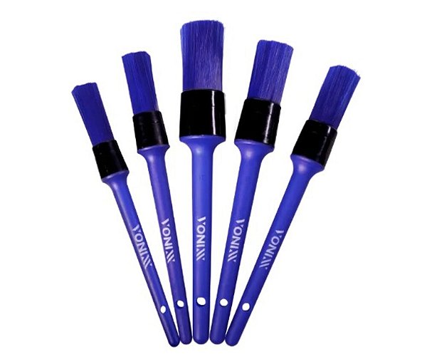 KIT DE 5 PINCÉIS PARA DETALHAMENTO EXTERNO COM CABO EM POLIPROPILENO 2005064 - VONIXX