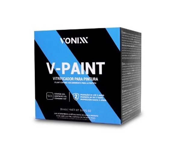 VITRIFICADOR PARA PINTURA V-PAINT 20ML HIDRORREPELÊNCIA E DEFESA CONTRA MICRORISCOS 2018006 - VONIXX