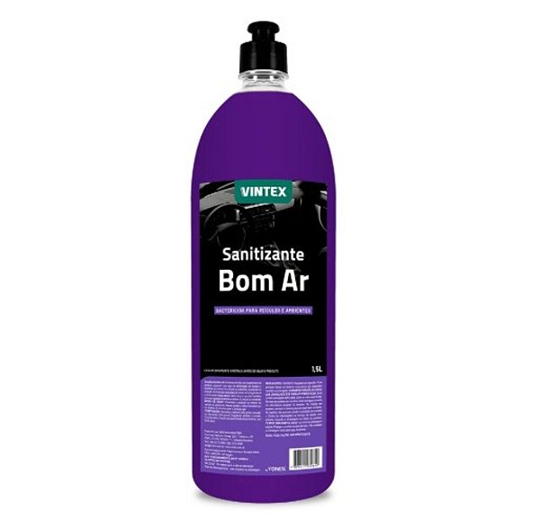 BACTERICIDA PARA VEÍCULOS E AMBIENTES SANITIZANTE BOM AR 1,5L 2 EM 1 AROMATIZA E DESINFETA 2008035 - VONIXX