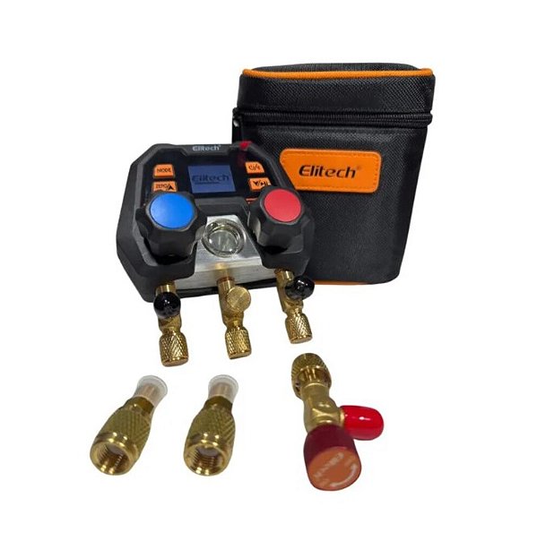 MANIFOLD DIGITAL PROFISSIONAL MS-100 PLUS COM CONECTIVIDADE APP E REGISTRO DE DADOS 4446 - ELITECH