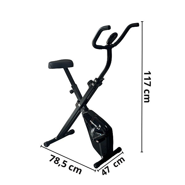 BICICLETA ERGÔMETRICA VERTICAL DOBRÁVEL FLYWHELL 2KG COM MONITOR IWF009 - IMPORTWAY