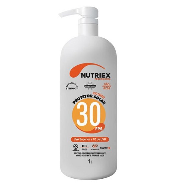 PROTETOR SOLAR FPS 30 1/3 UVA 1L PROFISSIONAL, PROTEÇÃO CORPORAL DURADOURA CONTRA O SOL 60996 - NUTRIEX