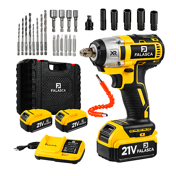 CHAVE DE IMPACTO PROFISSIONAL A BATERIA 21V ALTA PERFORMANCE 350NM 1/2" 2000 RPM FIW21B2 F07 5165 - FALASCA