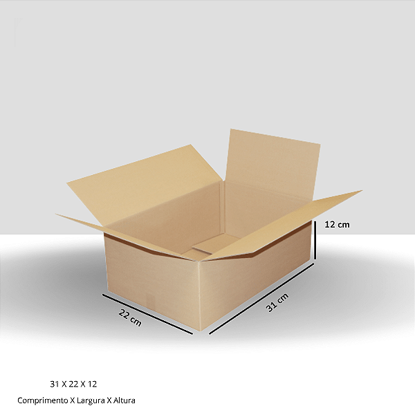 Caixa de Papelão Tipo Maleta 31x22x12 cm para Envio e E-commerce