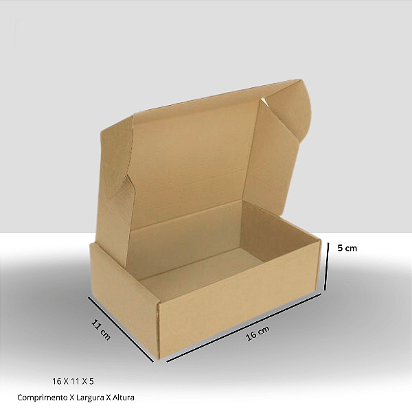 Caixa de Papelão 16x11x5 cm Tipo Sedex para Envio E-commerce