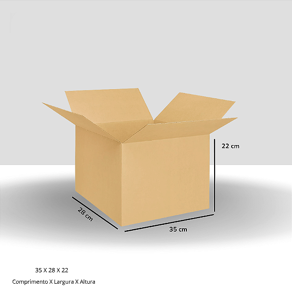 Caixa de Papelão Tipo Maleta 35x28x22 cm para Envio e E-commerce