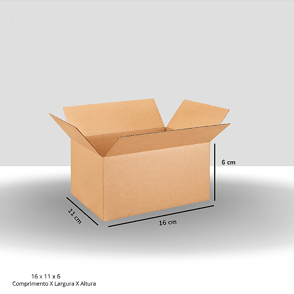 Caixa de Papelão Tipo Maleta 16x11x6 cm para Envio e E-commerce