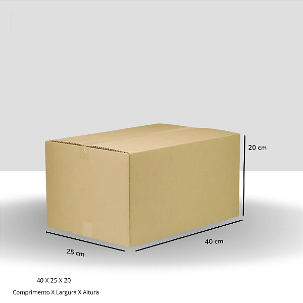 Caixa de Papelão Tipo Maleta 40x25x20 cm para Envio e E-commerce