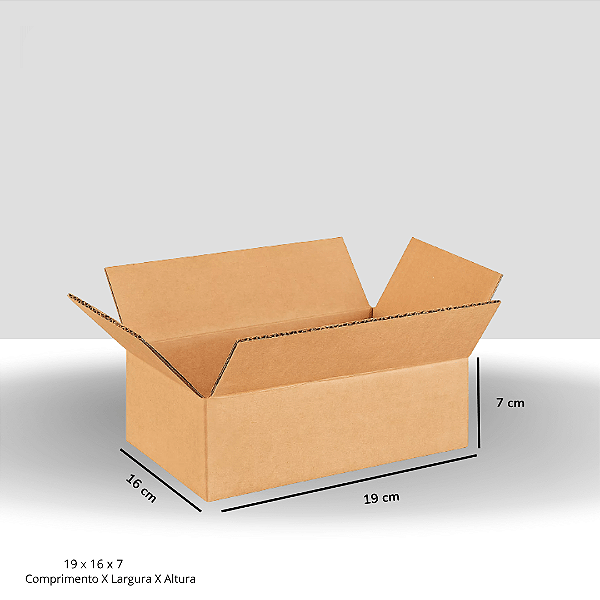 Caixa de Papelão Tipo Maleta 19x16x7 cm para Envio e E-commerce