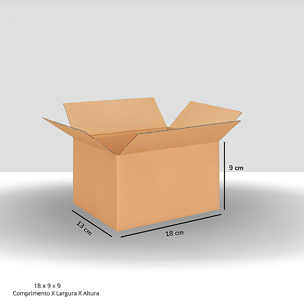 Caixa de Papelão Tipo Maleta 18x13x9 cm para Envio e E-commerce