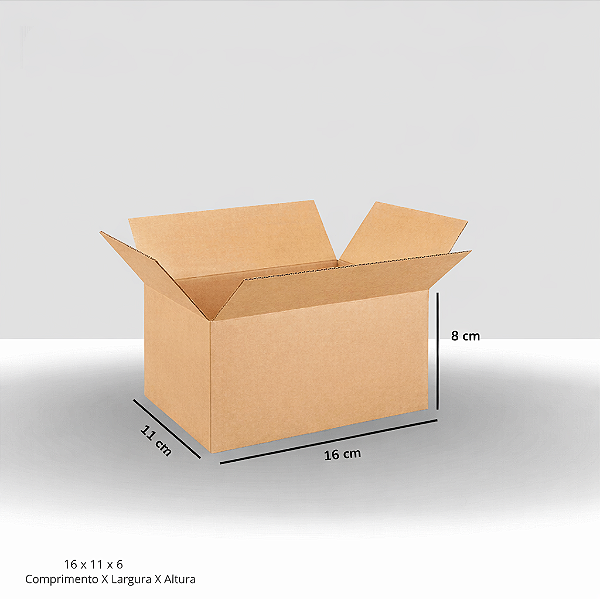 Caixa de Papelão Tipo Maleta 16x11x8 cm para Envio e E-commerce