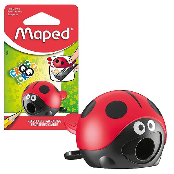Apontador Croc Croc Easy - Baleia ou Joaninha - Com Depósito - Maped