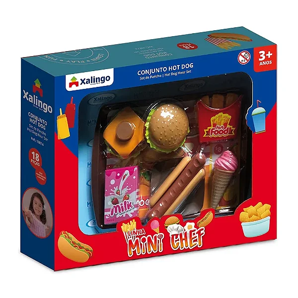 Mini Chef Hot Dog 18 Peças Xalingo
