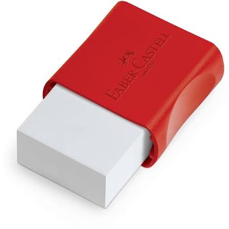 Borracha Plástica Branca com Cinta Vemelha - Faber-Castell