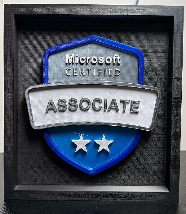 Placa decorativa Certificação Microsoft Associate