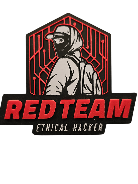 Plaquinha RED TEAM Ethical Hacker - 3D