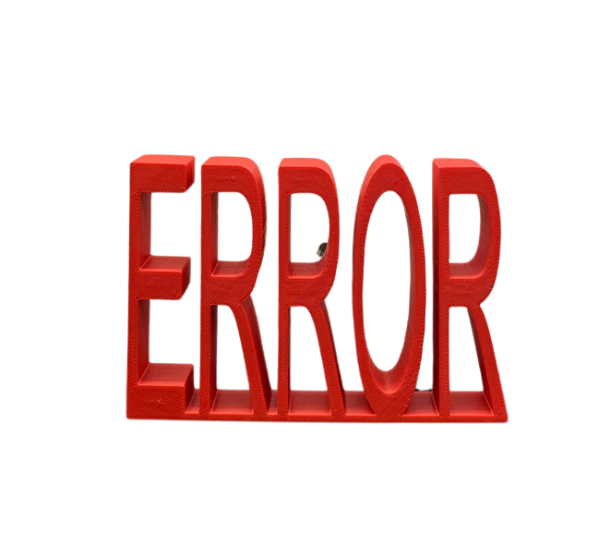 Placa ERROR Personalizado - Pequena