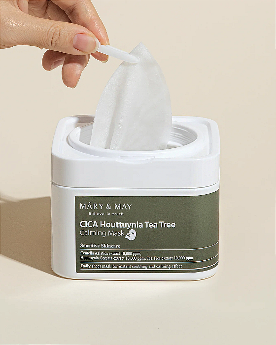 MARY & MAY - CICA Houttuynia Tea Tree Calming Mask 30 Unidades 400g