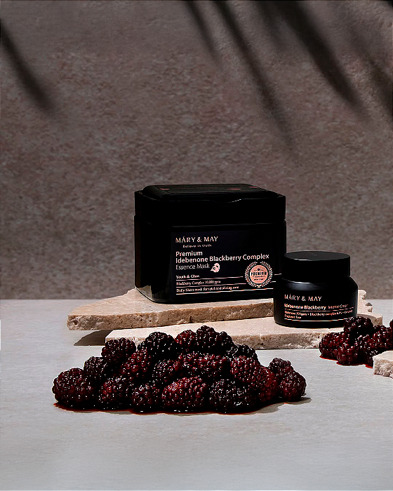 MARY & MAY - Premium Idebenone Blackberry Complex Essence Mask 20 Unidades 250g